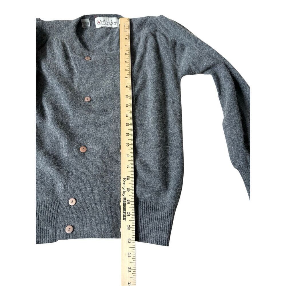 Outlander Button Front Sweater Gray Wool Angora S… - image 5